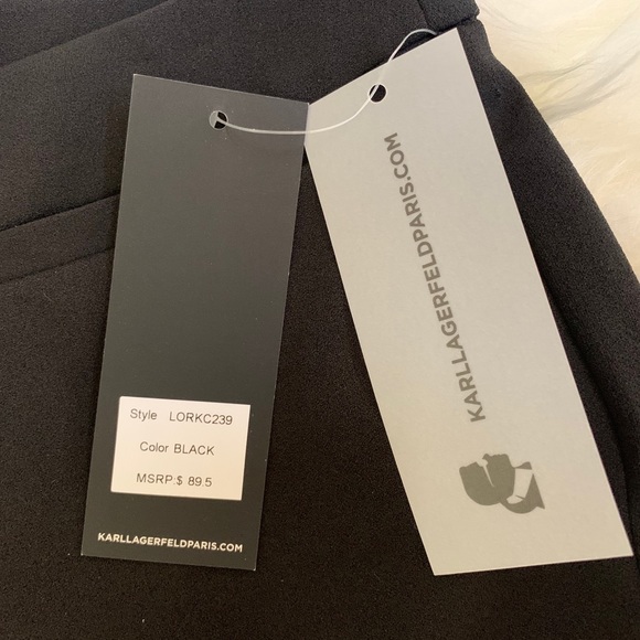 Karl Lagerfeld Black Trouser Dress Pants Size 4 - Picture 10 of 10